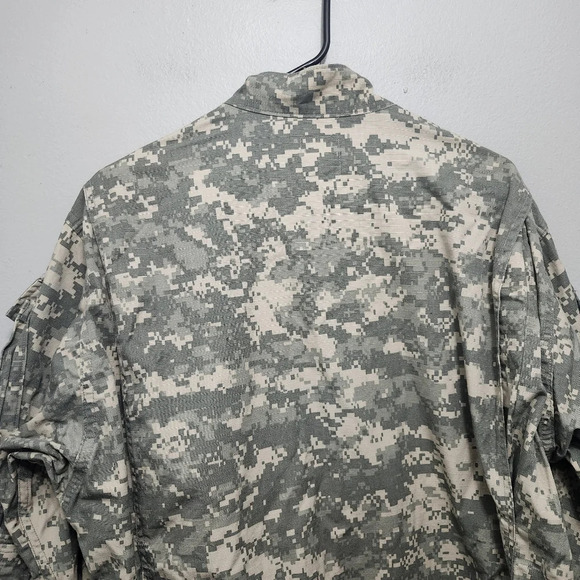 Men's camouflage jacket coat size large long full zipper army combat un… - Picture 7 of 9